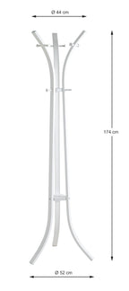 HAKU Möbel Garderobenständer aus Metall 45 x 177 cm in Weiss