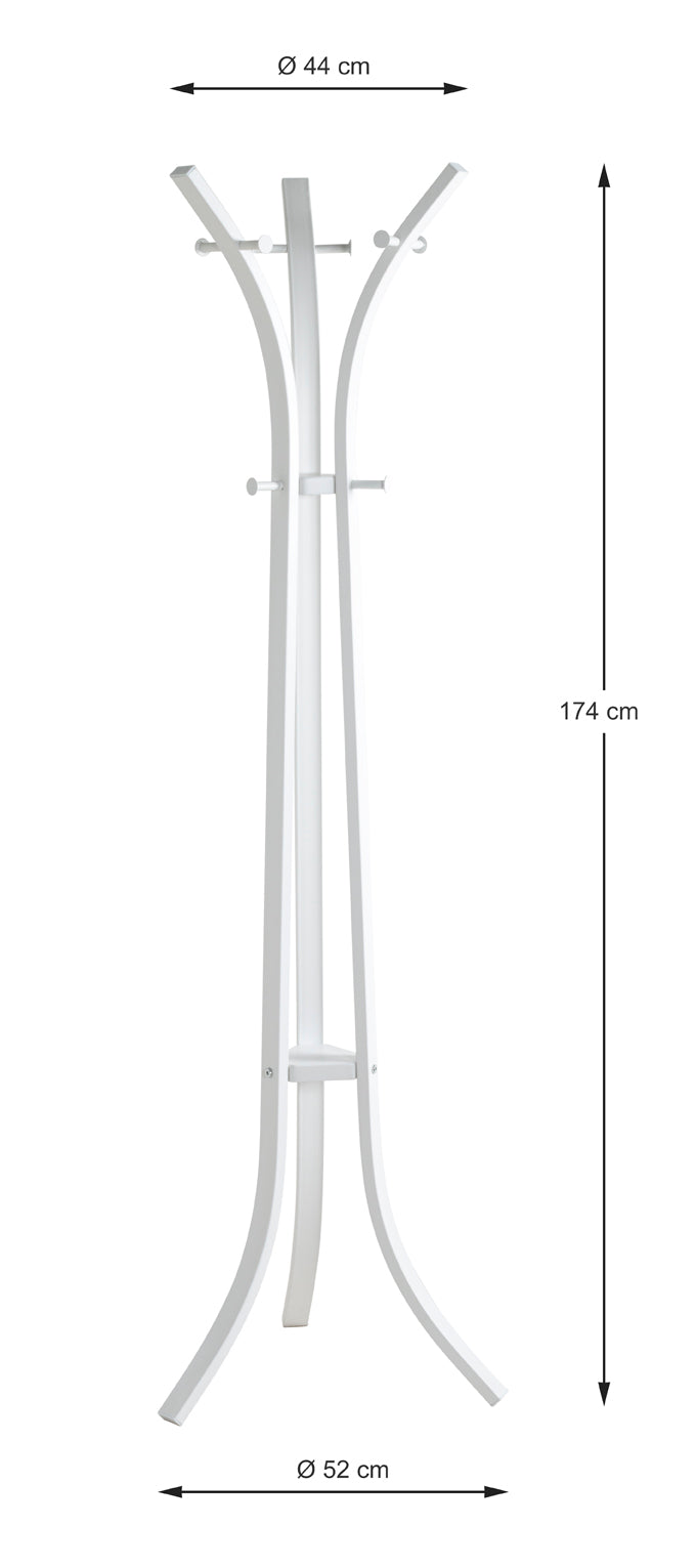 HAKU Möbel Garderobenständer aus Metall 45 x 177 cm in Weiss