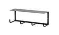 HAKU Möbel Wandgarderobe aus Metall in Schwarz B 30-60 cm H 10-25 cm, 30 x 8 cm, H 10 cm