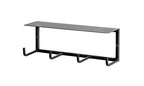 HAKU Möbel Wandgarderobe aus Metall in Schwarz B 30-60 cm H 10-25 cm, 30 x 8 cm, H 10 cm