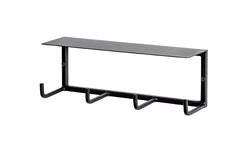 HAKU Möbel Wandgarderobe aus Metall in Schwarz B 30-60 cm H 10-25 cm, 30 x 8 cm, H 10 cm