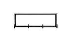 HAKU Möbel Wandgarderobe aus Metall in Schwarz B 30-60 cm H 10-25 cm, 30 x 8 cm, H 10 cm