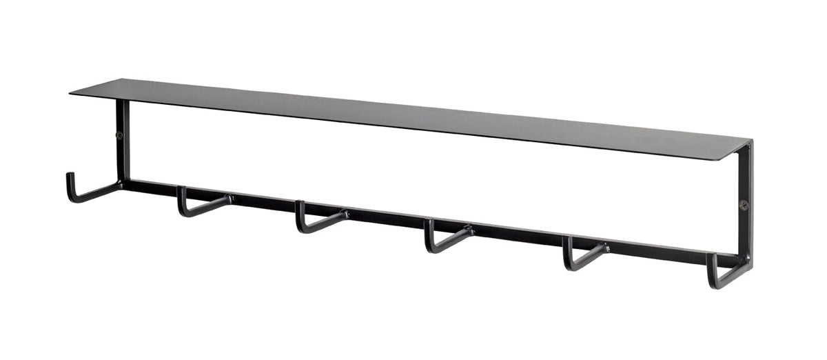 HAKU Möbel Wandgarderobe aus Metall in Schwarz B 30-60 cm H 10-25 cm, 60 x 8 cm, H 10 cm