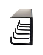 HAKU Möbel Wandgarderobe aus Metall in Schwarz B 30-60 cm H 10-25 cm, 60 x 8 cm, H 10 cm