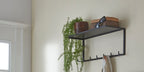 HAKU Möbel Wandgarderobe aus Metall in Schwarz B 30-60 cm H 10-25 cm, 60 x 25 cm, H 25 cm