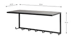 HAKU Möbel Wandgarderobe aus Metall in Schwarz B 30-60 cm H 10-25 cm, 60 x 25 cm, H 25 cm