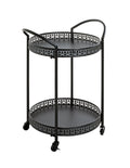 HAKU Möbel Servierwagen aus Metall in Schwarz 51 x 42 x 71 cm