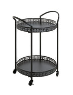 HAKU Möbel Servierwagen aus Metall in Schwarz 51 x 42 x 71 cm