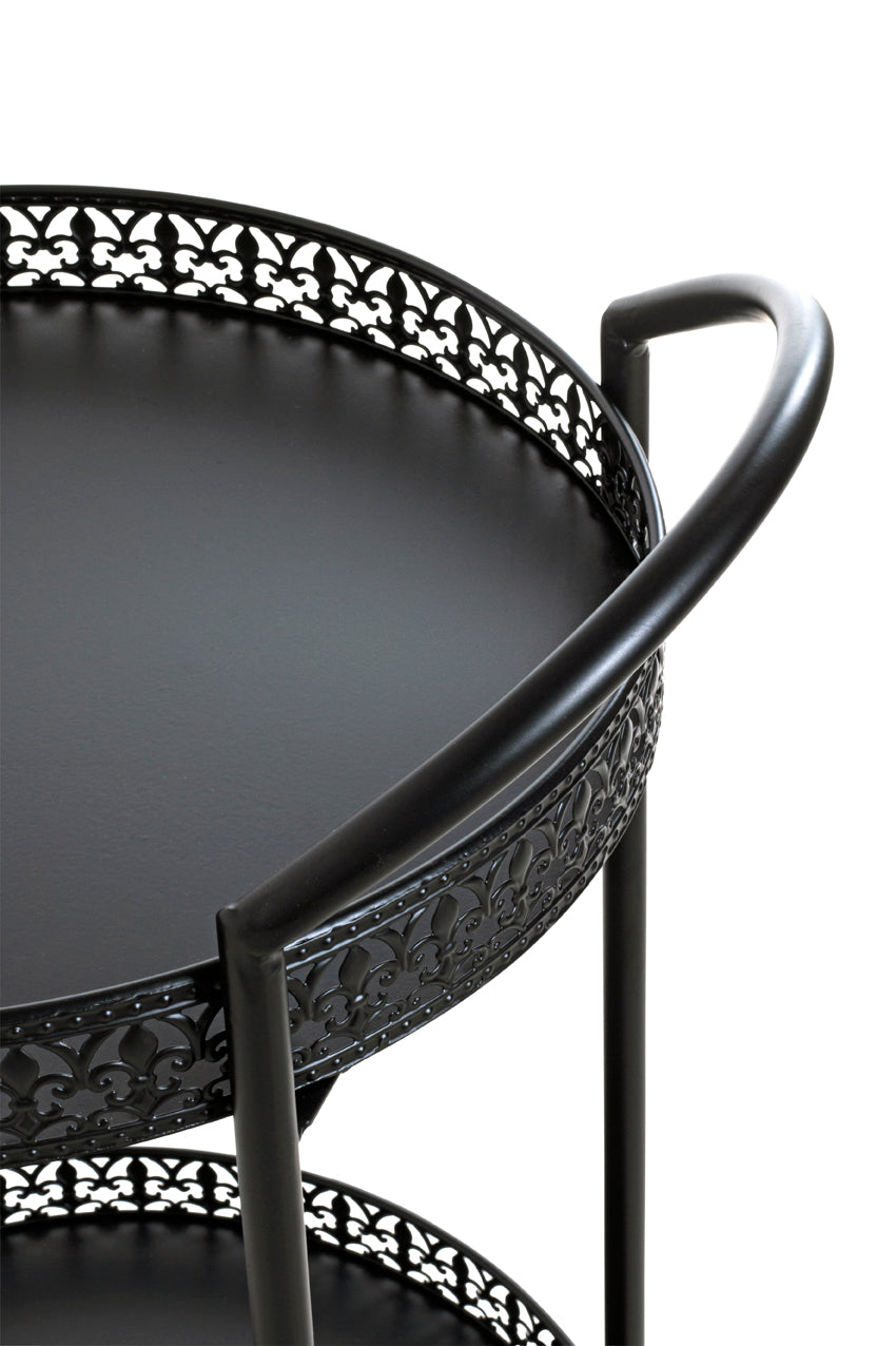 HAKU Möbel Servierwagen aus Metall in Schwarz 51 x 42 x 71 cm