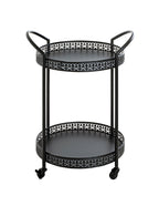 HAKU Möbel Servierwagen aus Metall in Schwarz 51 x 42 x 71 cm