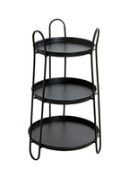 HAKU Möbel Beistelltisch aus Metall Haarnadelbeine in Schwarz 43 x 72 cm
