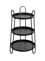 HAKU Möbel Beistelltisch aus Metall Haarnadelbeine in Schwarz 43 x 72 cm