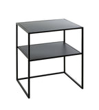 HAKU Möbel Beistelltisch aus Metall auf Kufen in Schwarz 50 x 40 x 60 cm