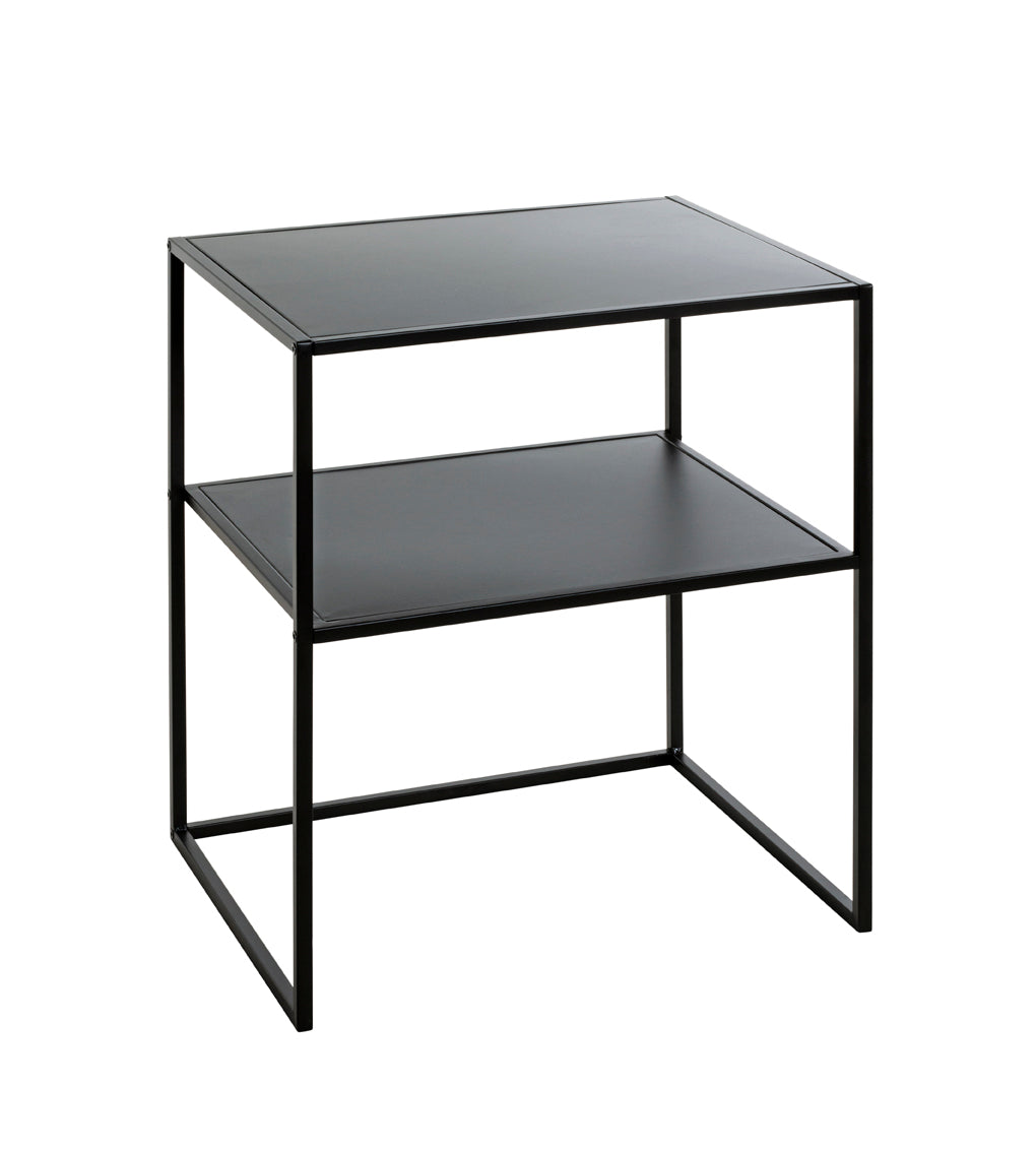 HAKU Möbel Beistelltisch aus Metall auf Kufen in Schwarz 50 x 40 x 60 cm