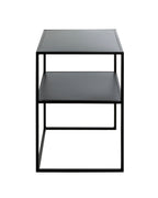 HAKU Möbel Beistelltisch aus Metall auf Kufen in Schwarz 50 x 40 x 60 cm