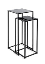 HAKU Möbel Blumensäule aus Metall mit Glas in Schwarz