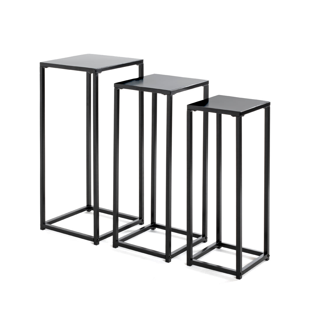 HAKU Möbel Blumensäule aus Metall in Schwarz
