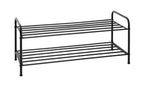 HAKU Möbel Schuhregal aus Metall Füsse höhenverstellbar in Schwarz, 83 x 35 cm, H 37 cm