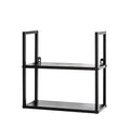 HAKU Möbel Wandregal aus Metall in Schwarz B 36-50 cm H 36-58 cm, 36 x 15 cm, H 36 cm