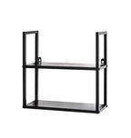 HAKU Möbel Wandregal aus Metall in Schwarz B 36-50 cm H 36-58 cm, 36 x 15 cm, H 36 cm