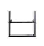HAKU Möbel Wandregal aus Metall in Schwarz B 36-50 cm H 36-58 cm, 36 x 15 cm, H 36 cm