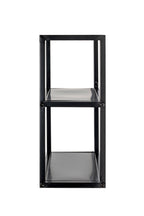 HAKU Möbel Wandregal aus Metall in Schwarz B 36-50 cm H 36-58 cm, 36 x 15 cm, H 36 cm