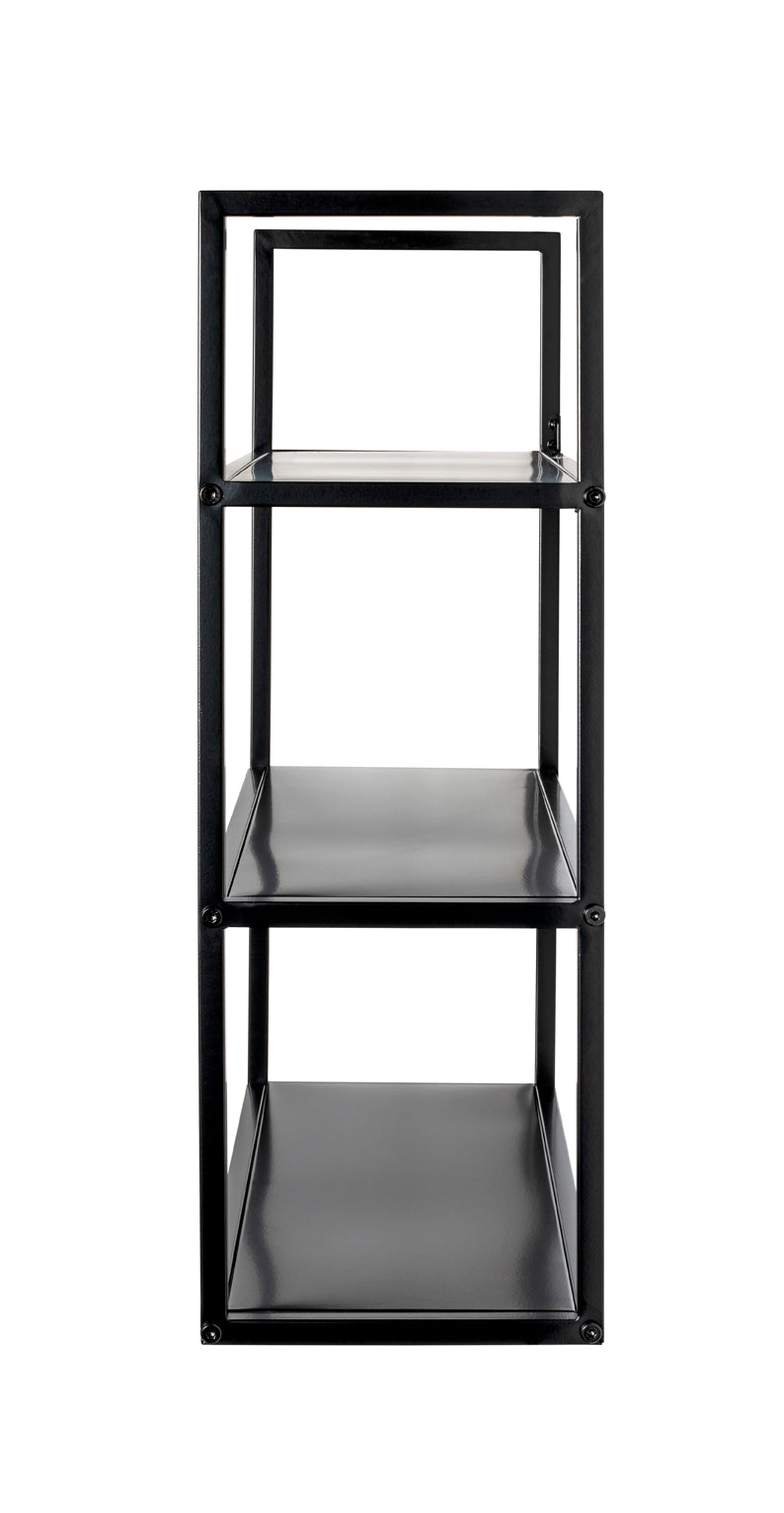 HAKU Möbel Wandregal aus Metall in Schwarz B 36-50 cm H 36-58 cm, 50 x 20 cm, H 58 cm