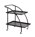 HAKU Möbel Servierwagen aus Metall in Schwarz 68 x 42 x 71 cm