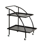 HAKU Möbel Servierwagen aus Metall in Schwarz 68 x 42 x 71 cm