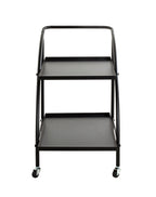HAKU Möbel Servierwagen aus Metall in Schwarz 68 x 42 x 71 cm
