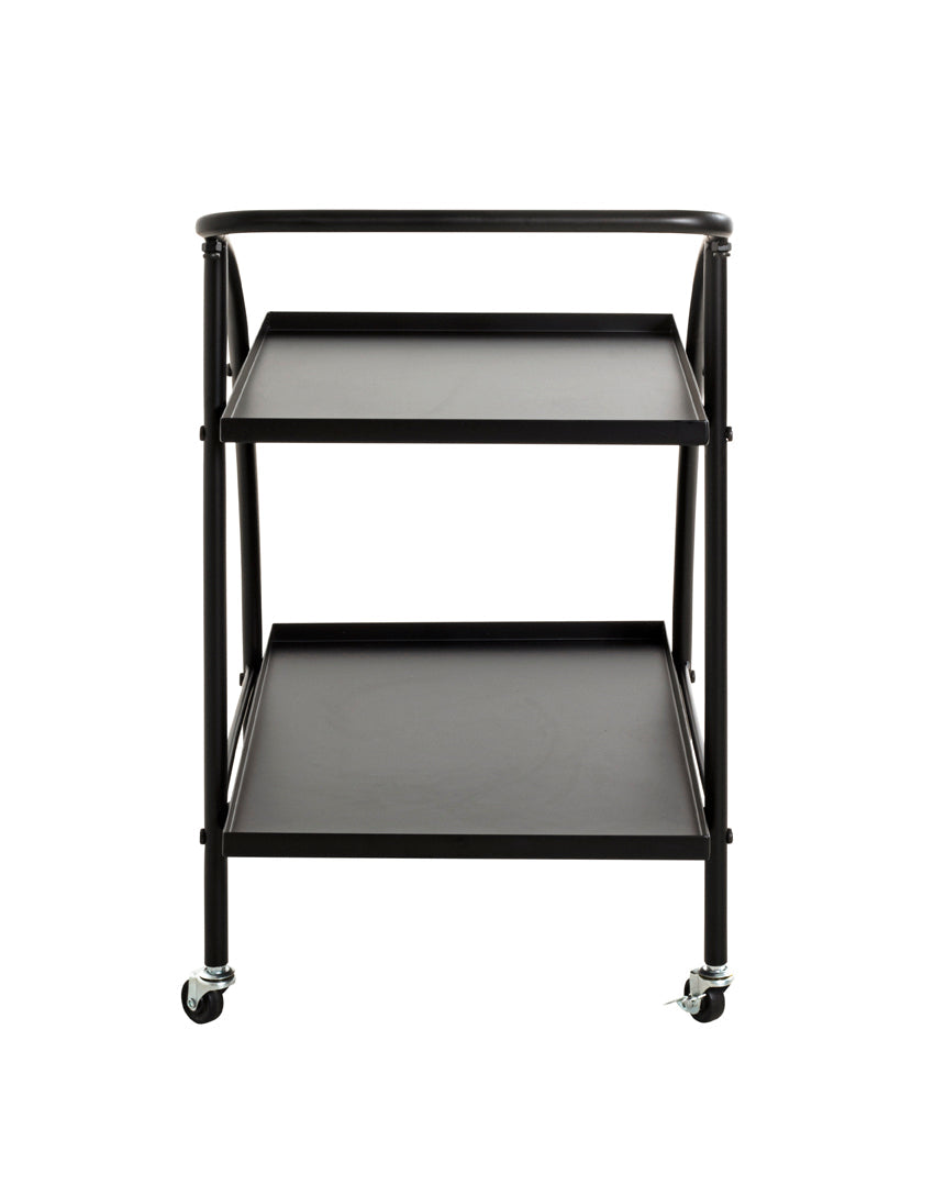 HAKU Möbel Servierwagen aus Metall in Schwarz 68 x 42 x 71 cm