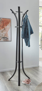 HAKU Möbel Garderobenständer aus Metall 45 x 177 cm in Schwarz