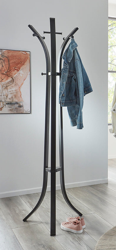 HAKU Möbel Garderobenständer aus Metall 45 x 177 cm in Schwarz