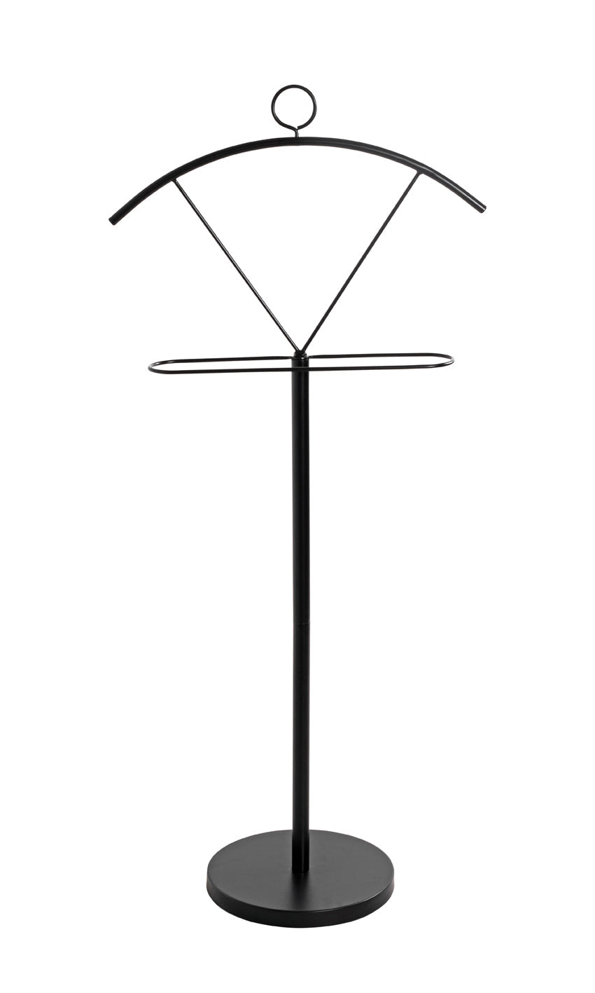 HAKU Möbel Herrendiener aus Metall in Schwarz 51 x 28 x 117 cm