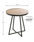 HAKU Möbel Beistelltisch aus MDF kratzbeständig in Braun 48 x 52 cm