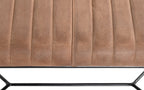 HAKU Möbel Bank aus Leder gepolstert in Braun 100 x 38 x 48 cm