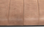 HAKU Möbel Bank aus Leder gepolstert in Braun B 100-150 cm H 48 cm, 150 x 38 cm, H 48 cm