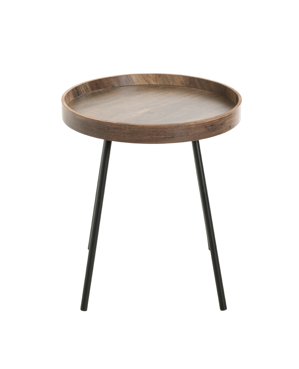 HAKU Möbel Beistelltisch aus MDF kratzbeständig in Braun 40 x 45 cm