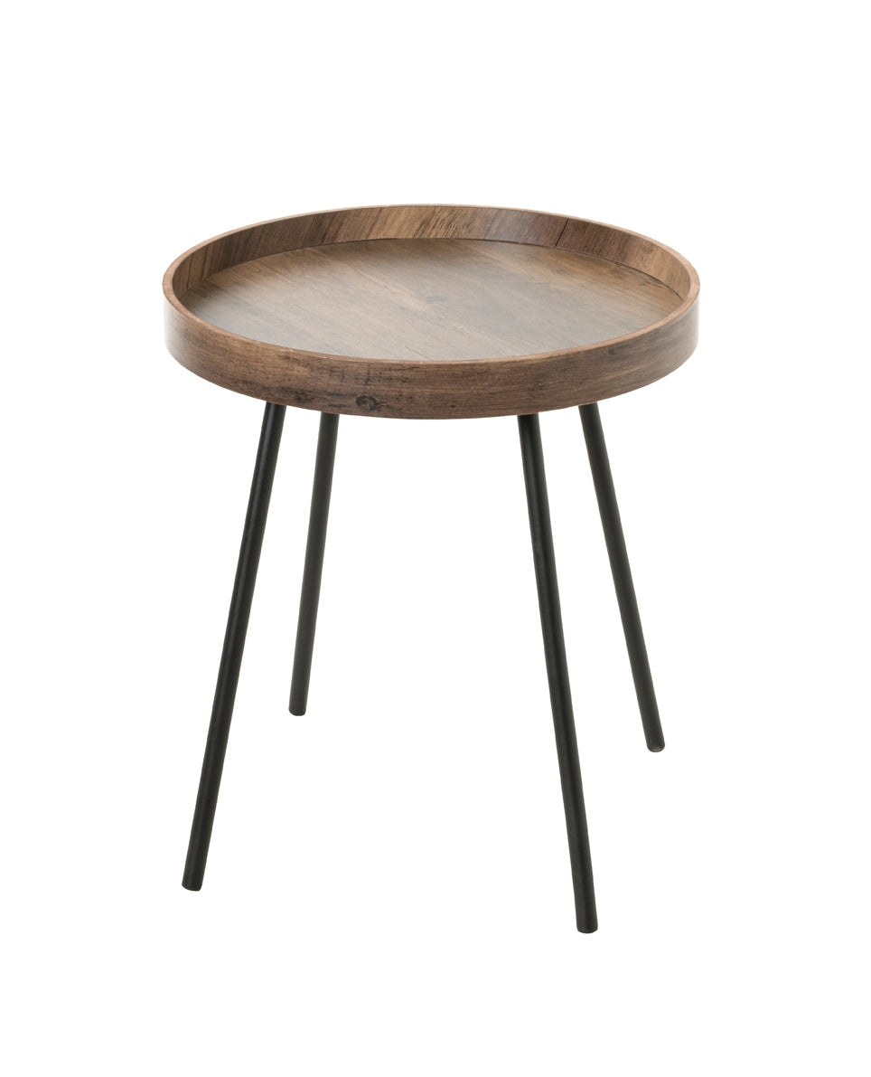 HAKU Möbel Beistelltisch aus MDF kratzbeständig in Braun 40 x 45 cm