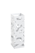 HAKU Möbel Schirmständer aus Metall Motiv Schriftzug in Weiss