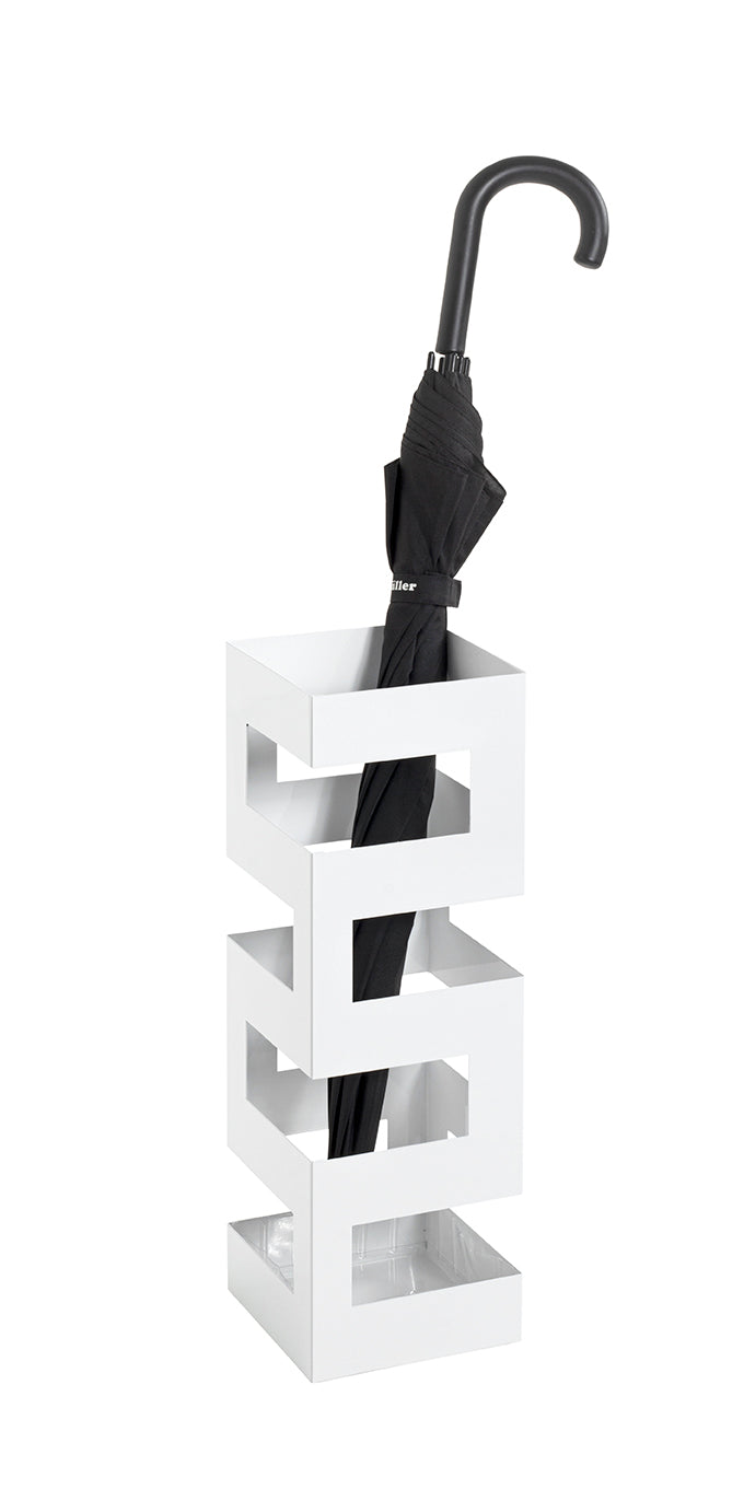 HAKU Möbel Schirmständer aus Metall 16 x 16 x 48 cm in Weiss