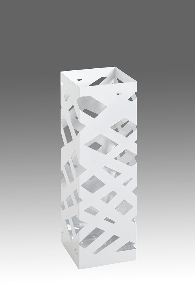 HAKU Möbel Schirmständer aus Metall 16 x 16 x 48 cm in Weiss