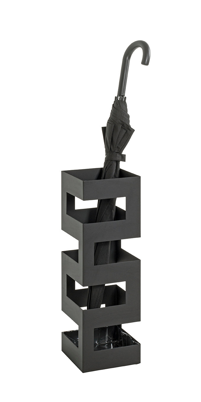 HAKU Möbel Schirmständer aus Metall 16 x 16 x 48 cm in Schwarz