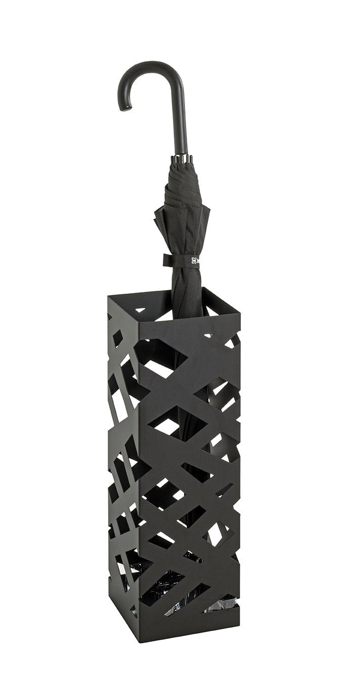 HAKU Möbel Schirmständer aus Metall 16 x 16 x 48 cm in Schwarz