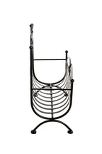 HAKU Möbel Zeitungsständer aus Metall 37 x 18 x 44 cm in Schwarz