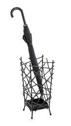 HAKU Möbel Schirmständer aus Metall in Schwarz 21 x 21 x 47 cm