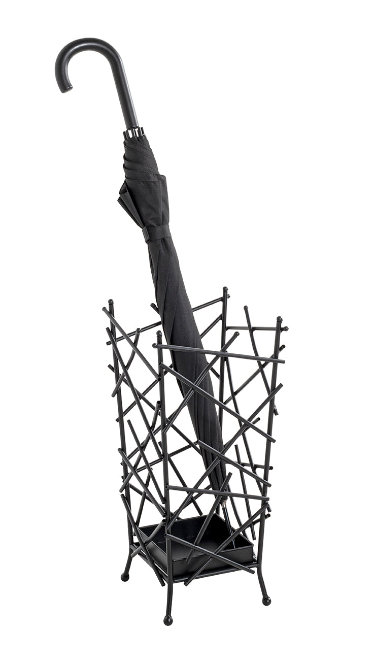HAKU Möbel Schirmständer aus Metall in Schwarz 21 x 21 x 47 cm