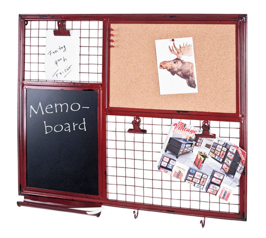 HAKU Möbel Memoboard aus Metall in Rot