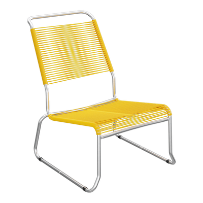 Fauteuil de jardin haut dossier Säntis Spaghetti-Lounger avec patins