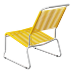 Moderne Outdoor-Loungesessel in Gelb mit Aluminium-Gestell | Design-Gartenmöbel